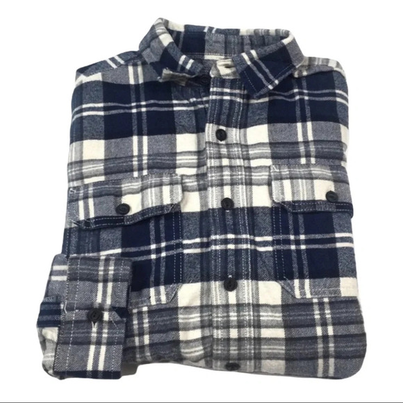 BF254 Mens American Eagle Heritage Flannel Button Down Shirt S - Picture 1 of 4